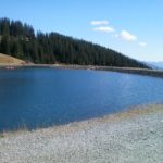 Speichersee unter der Reiterspitz, wo es nach Hinterglemm geht